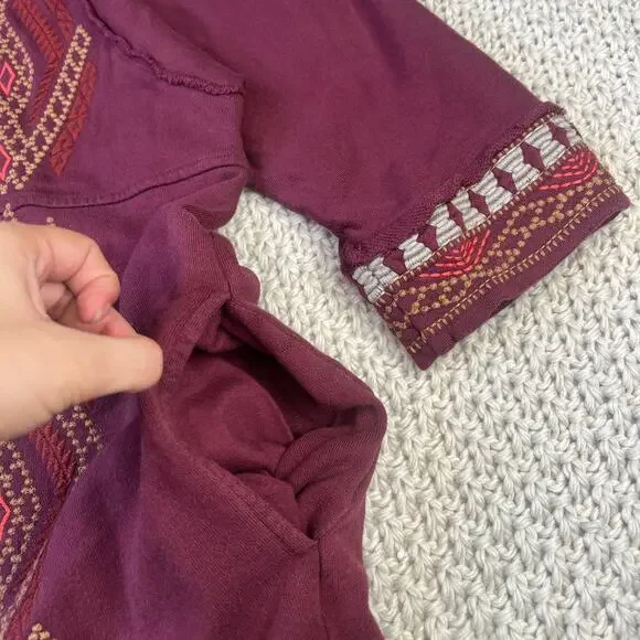 Johnny Was Embroidered Purple Multicolor Kimono Cardigan - Size Small - Picture 5 of 7